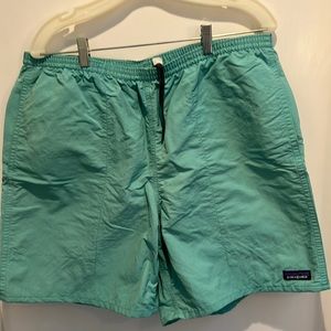 Patagonia teal swim trunks
